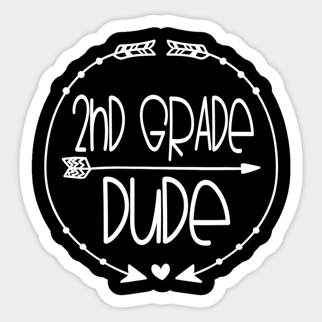 2nd Grade Dude Back to School Teacher Student Cute Gift Sticker by FONSbually